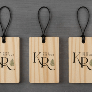 koru trio wood tag